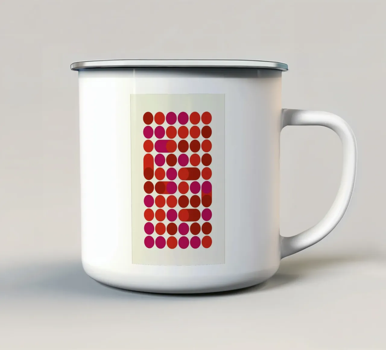 Red Bleep tazza in smalto da Bo Lundberg