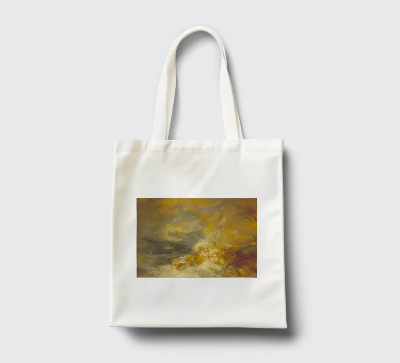Joseph Mallord William Turner - Un disastro in mare borsa in juta da Timeless Artworks