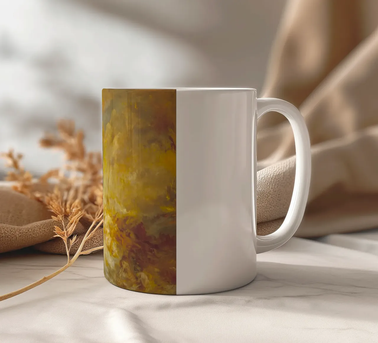 Joseph Mallord William Turner - Un disastro in mare tazza in ceramica da Timeless Artworks
