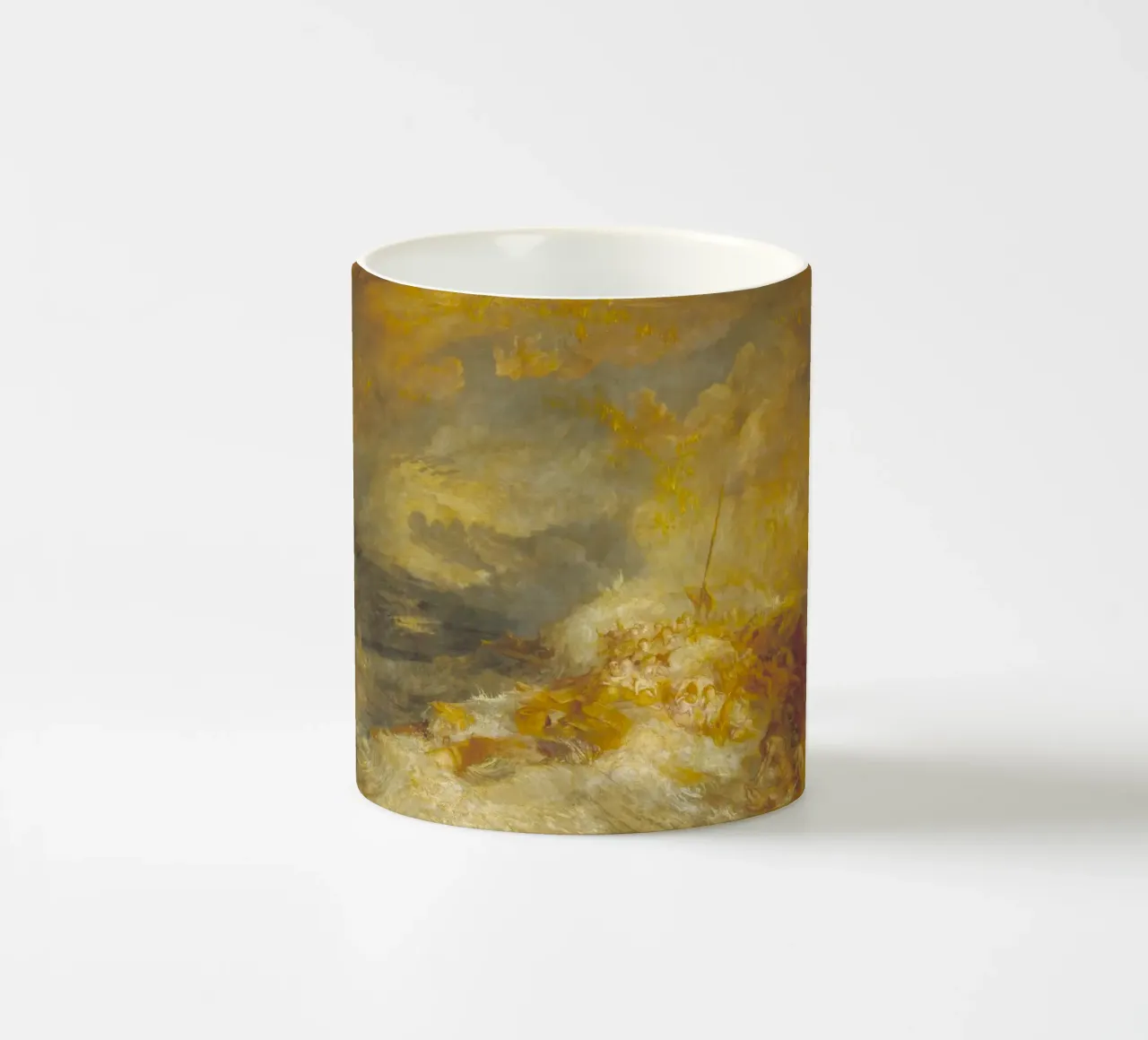 Joseph Mallord William Turner - Un disastro in mare tazza in ceramica da Timeless Artworks