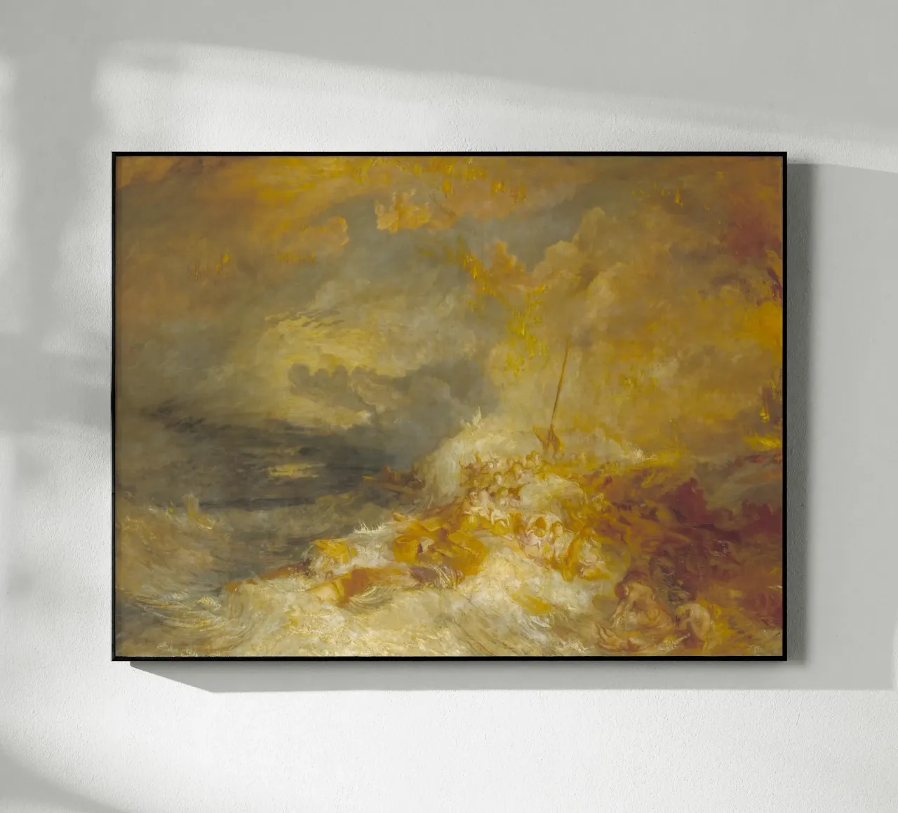 Joseph Mallord William Turner - Un disastro in mare plexiglass da Timeless Artworks