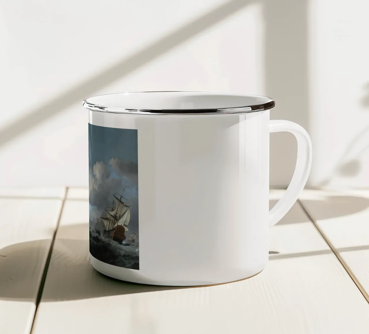 Willem van de Velde - La flotta olandese in assemblaggio tazza in smalto da Timeless Artworks