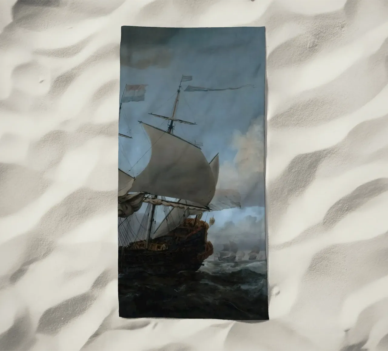Willem van de Velde - La flotta olandese in assemblaggio telo mare da Timeless Artworks
