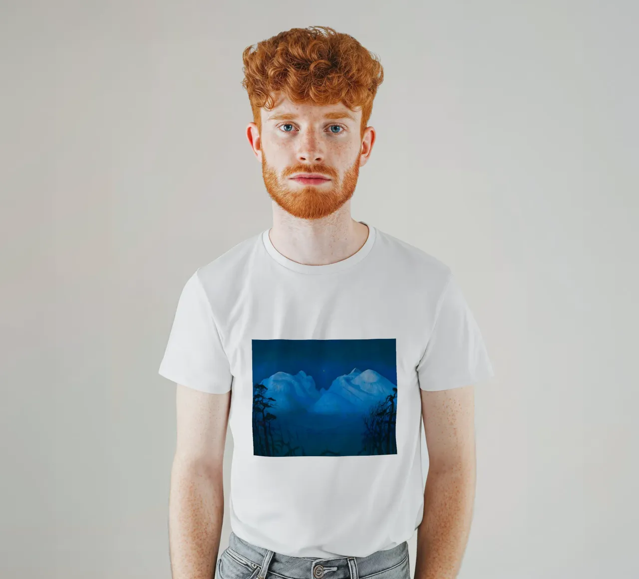 Harald Sohlberg - Notte d'inverno in montagna, (1914) t-shirt da Timeless Artworks