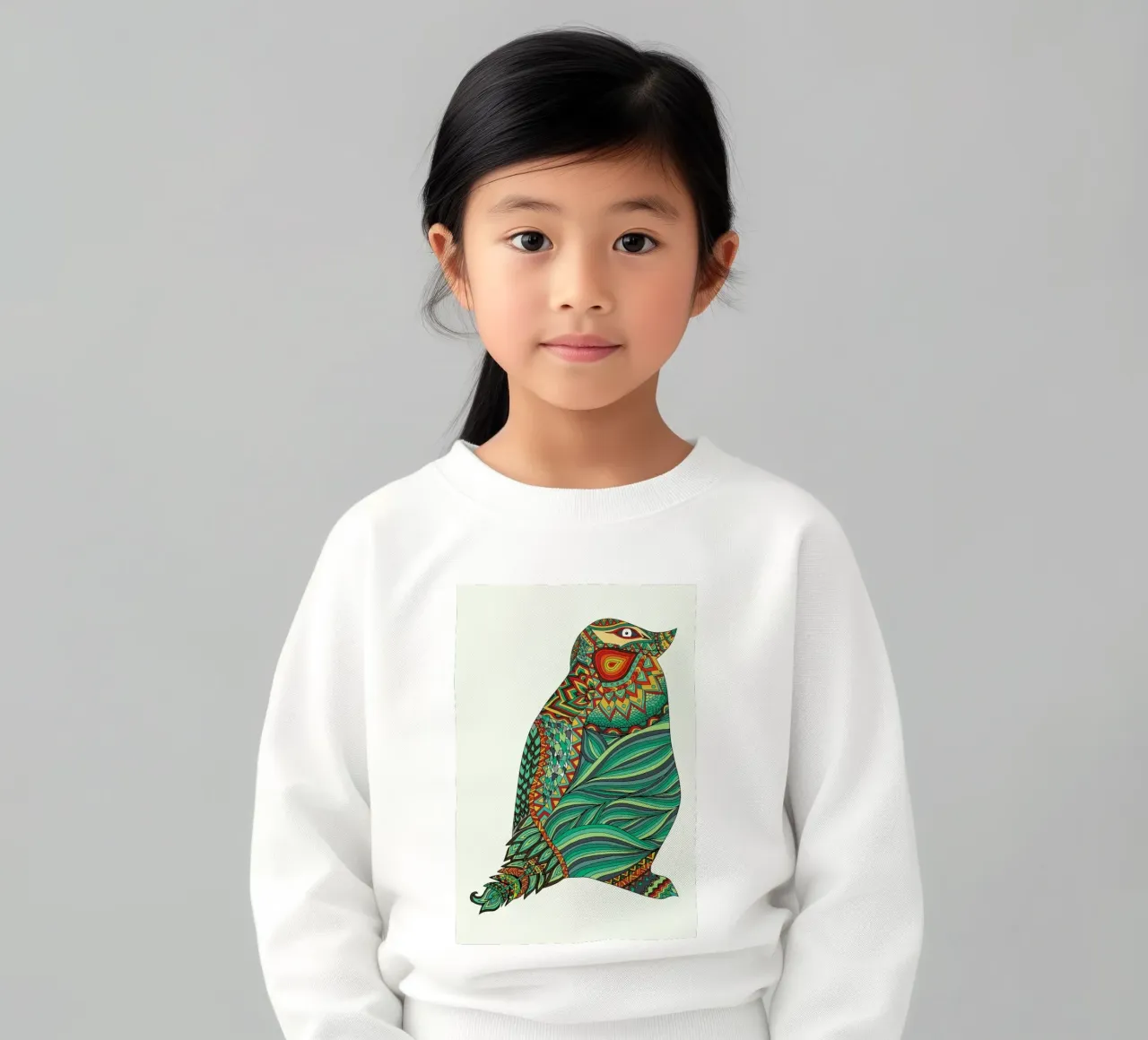 Ethnic Penguin felpa bambino da Pom Graphic Design