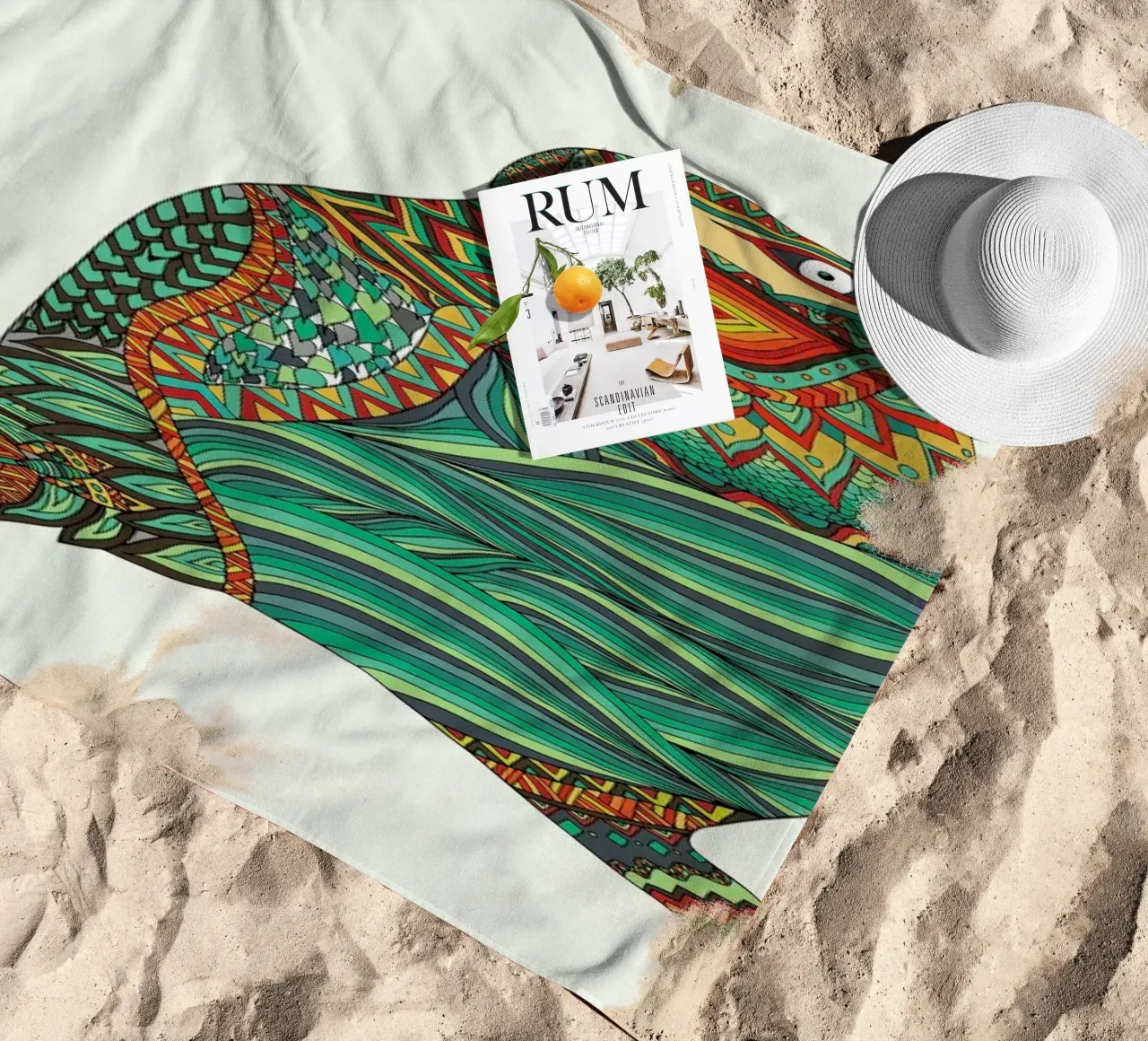 Ethnic Penguin telo mare da Pom Graphic Design