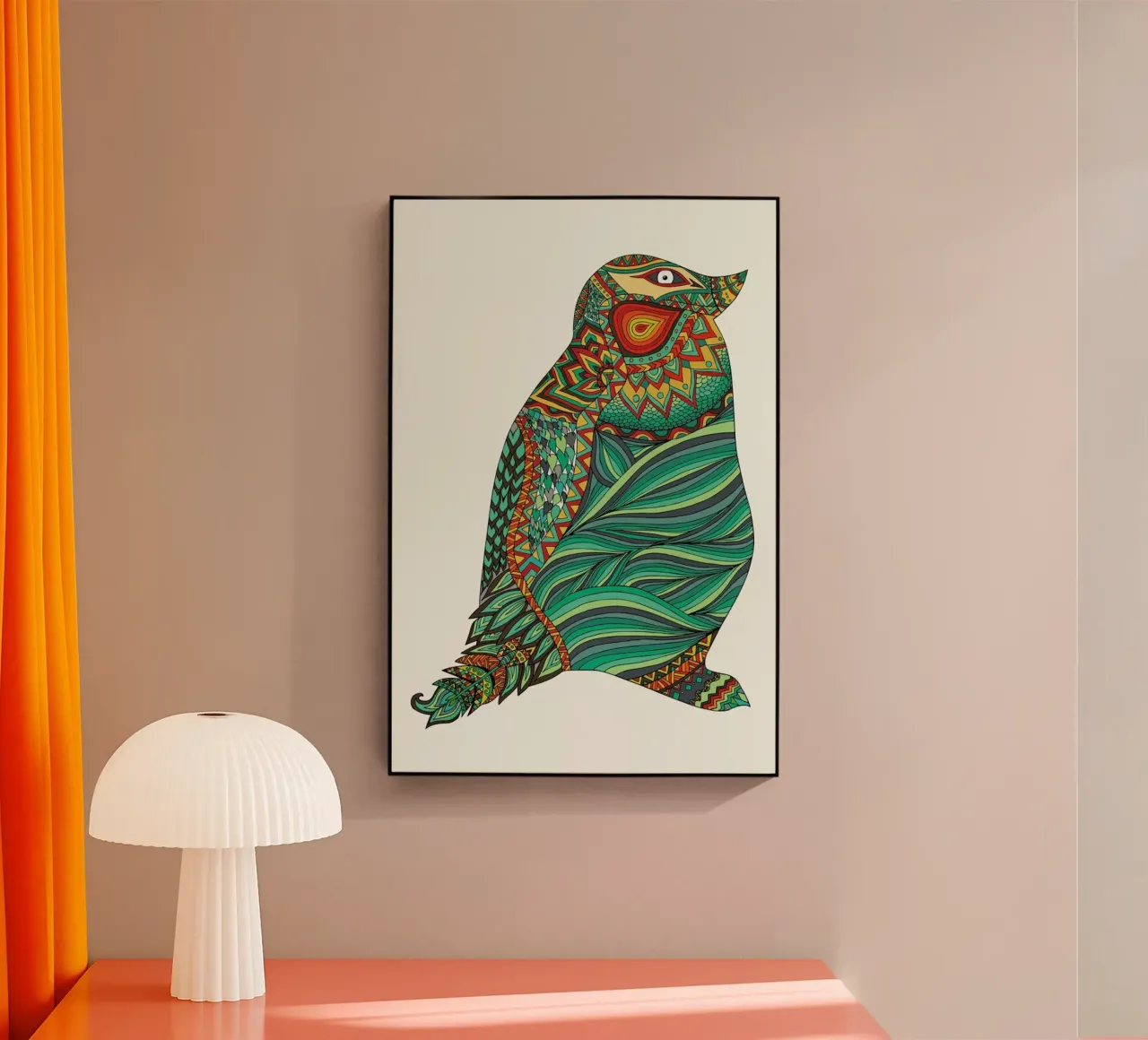 Ethnic Penguin plexiglass da Pom Graphic Design