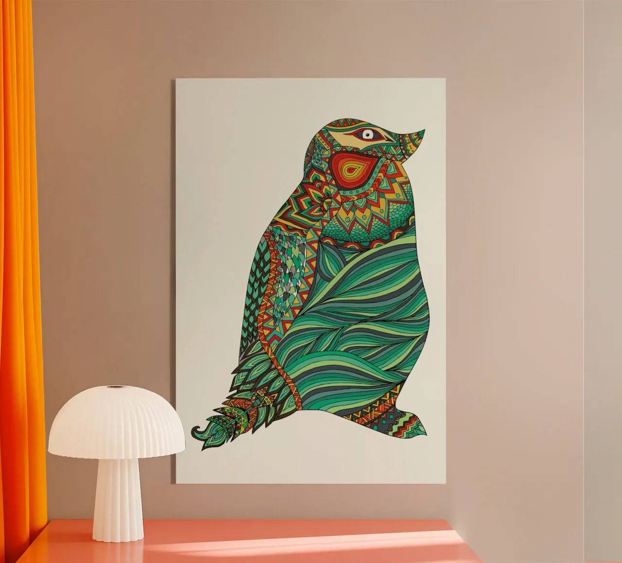 Ethnic Penguin plexiglass da Pom Graphic Design