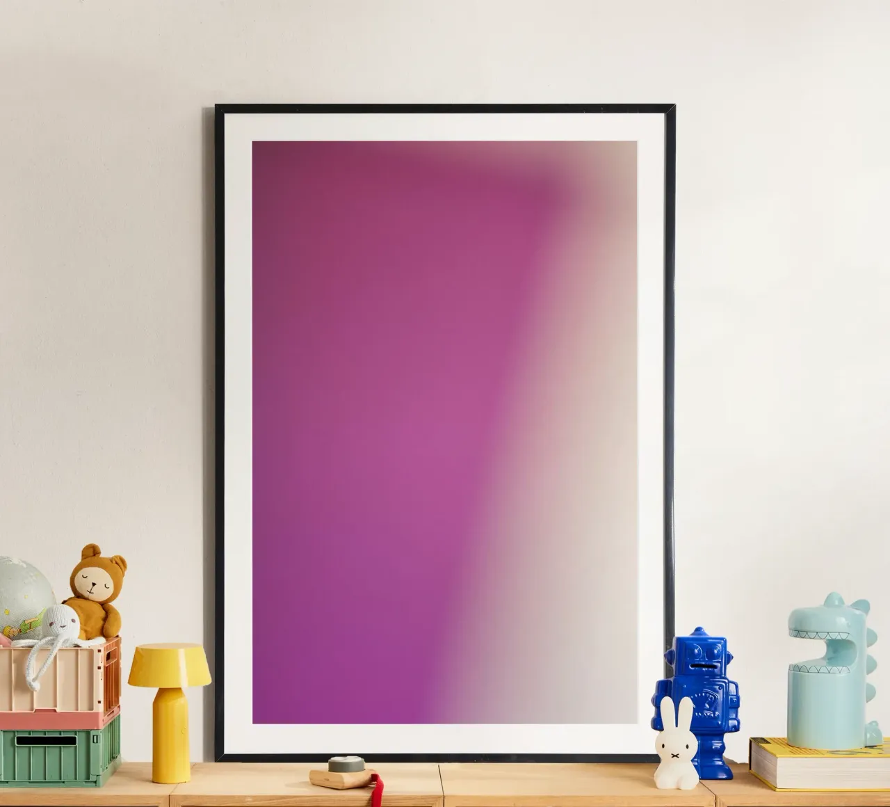 Prism Pink Peach poster con telaio in legno da Klaus with K