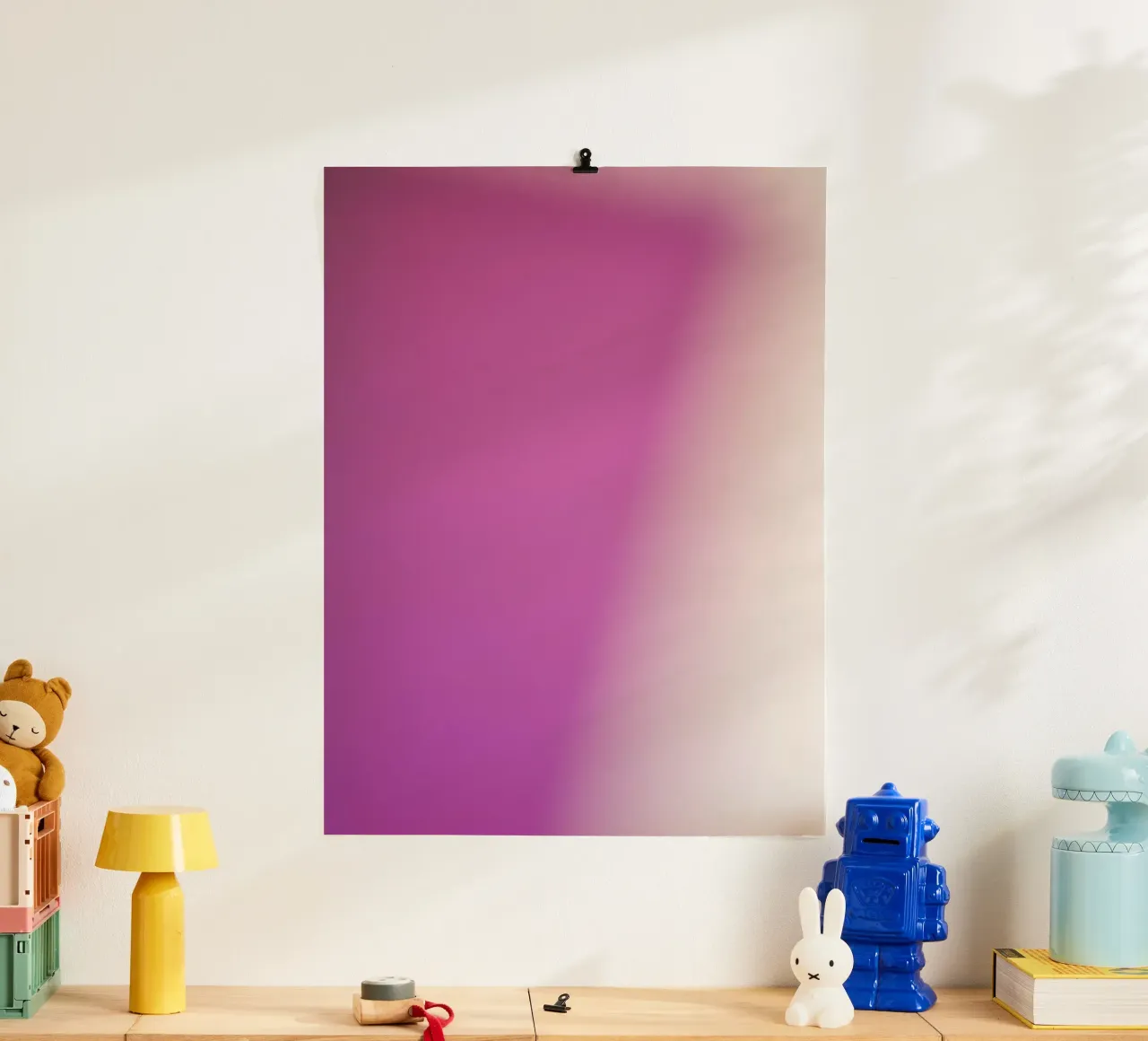 Prism Pink Peach poster con telaio in legno da Klaus with K