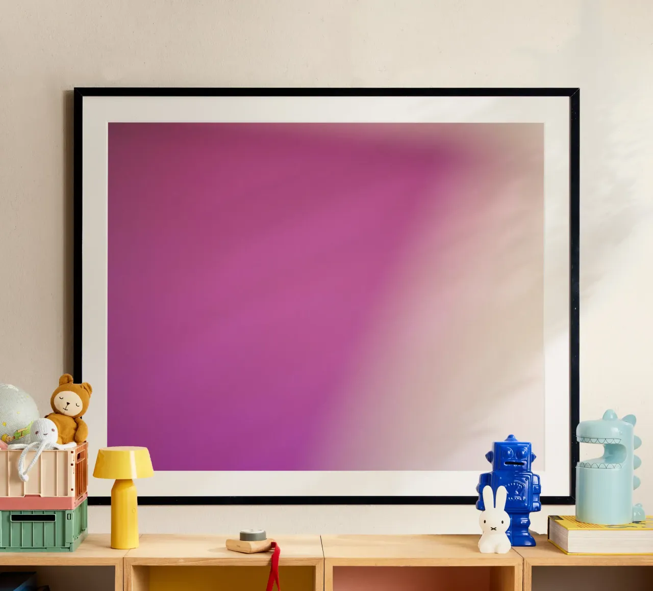 Prism Pink Peach poster con telaio in legno da Klaus with K