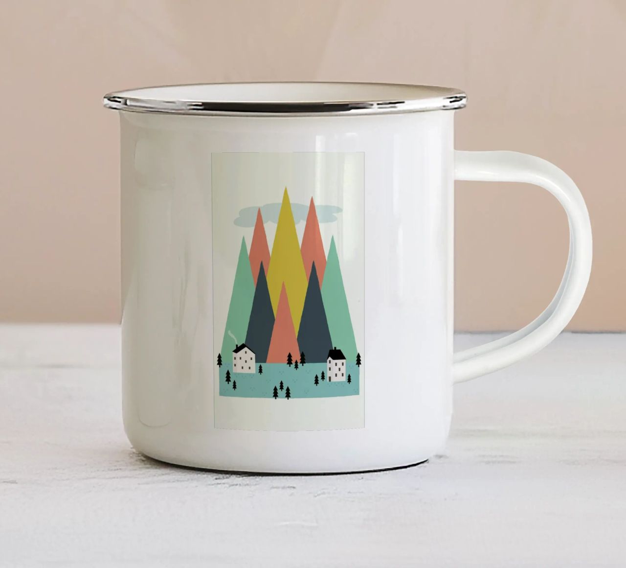 The High Mountains tazza in smalto da Karin Bijlsma