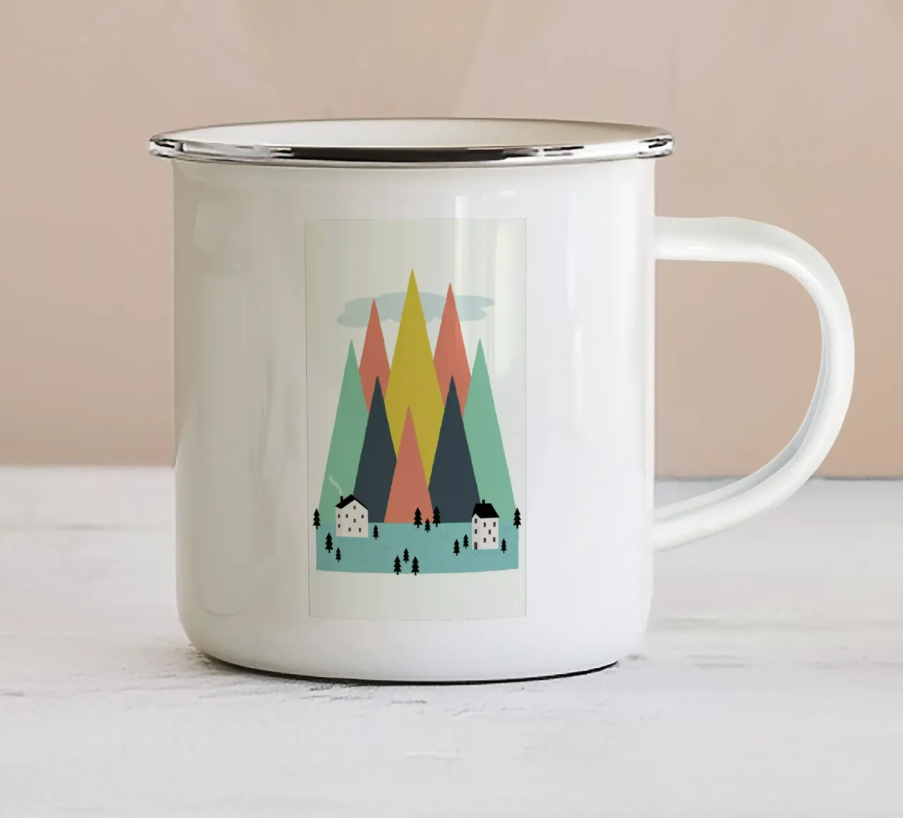 The High Mountains tazza in smalto da Karin Bijlsma