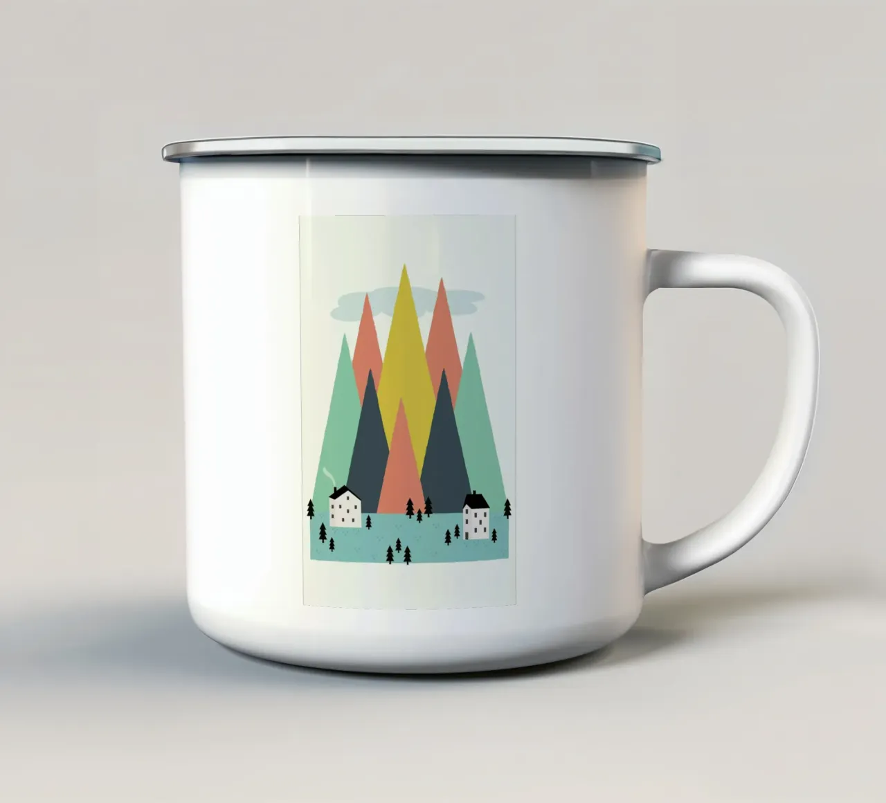 The High Mountains tazza in smalto da Karin Bijlsma