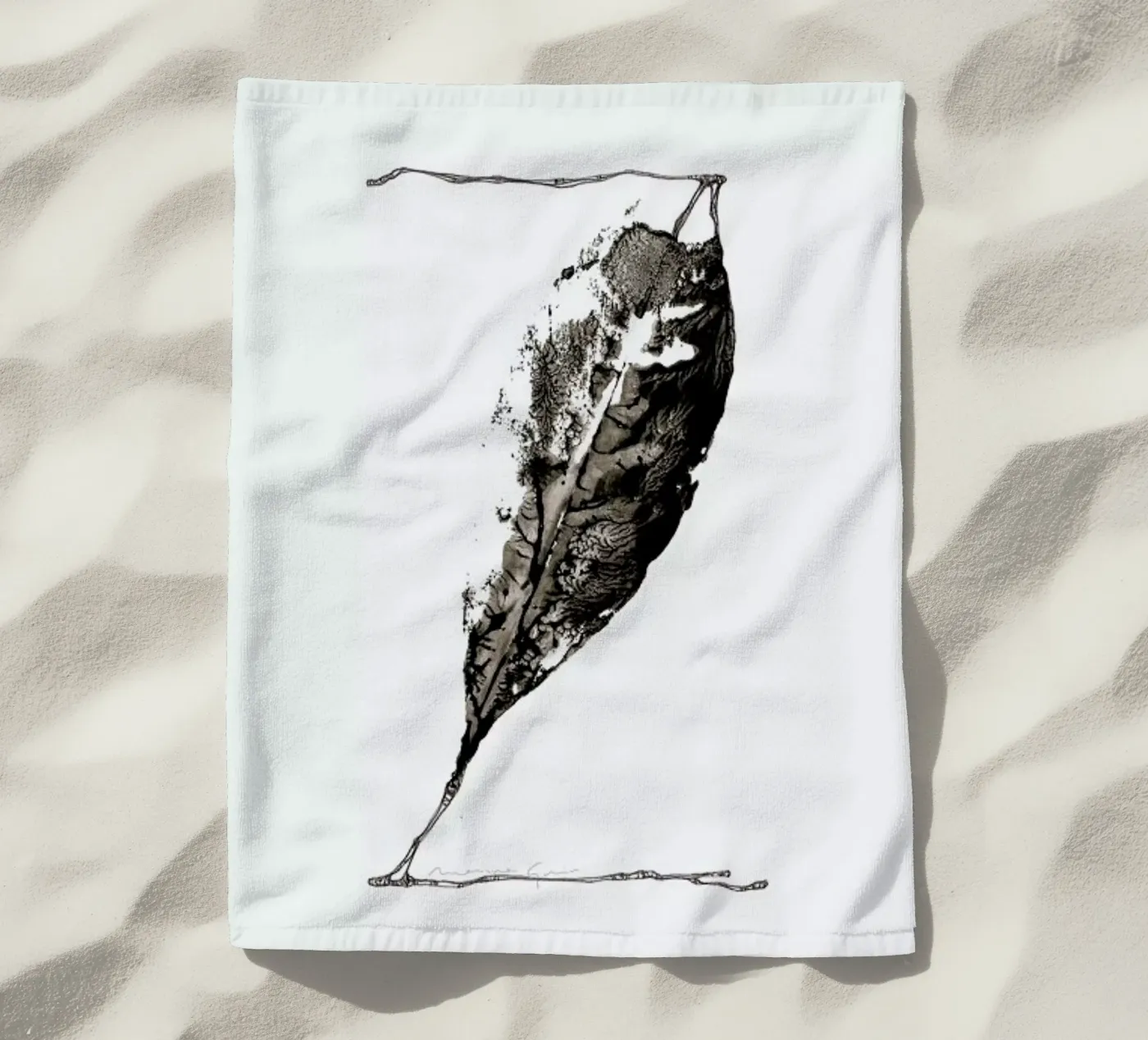 Z beach towel by Marina Guiu