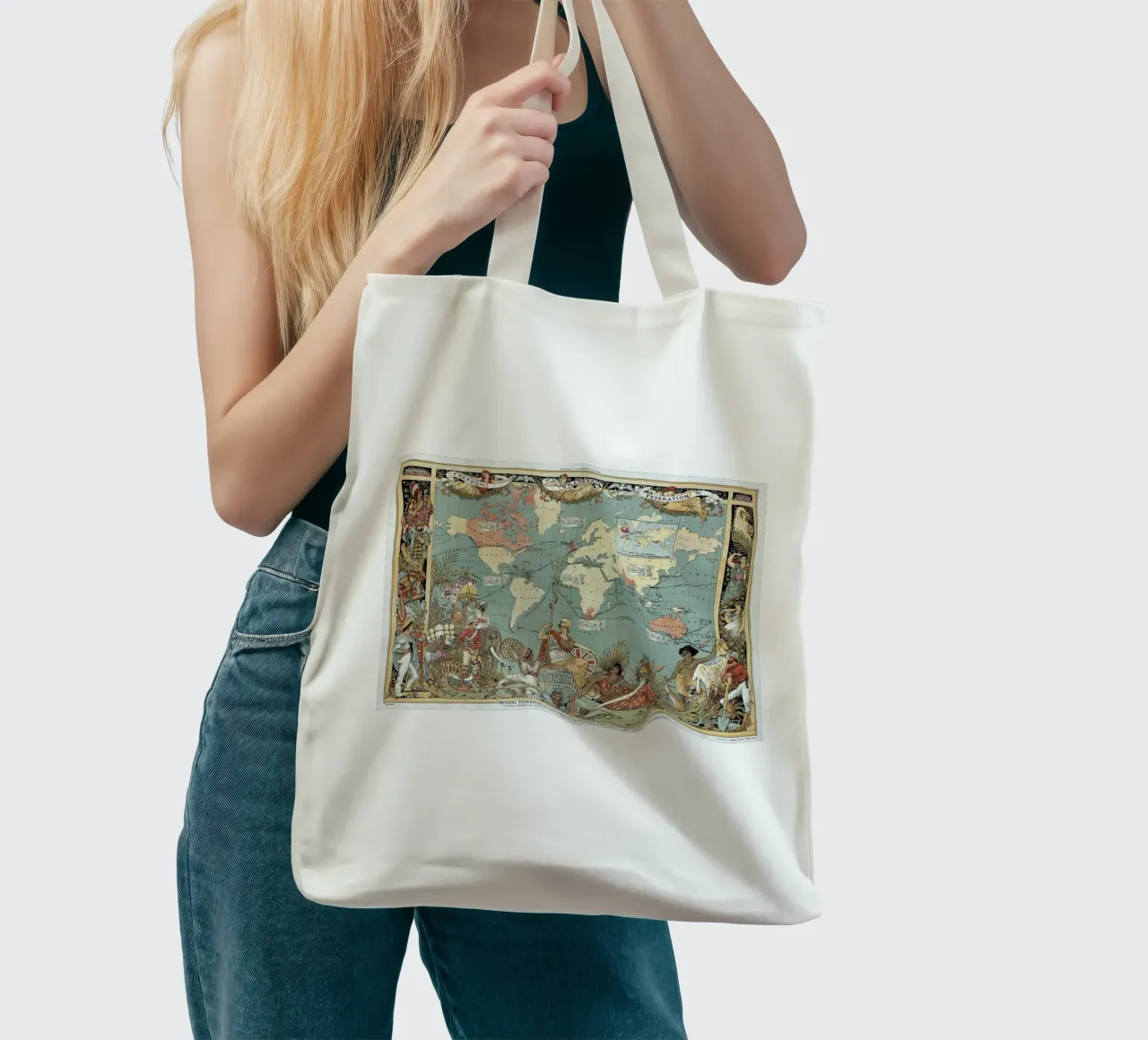 Imperial Federation Map of the World tote bag by Timeless Artworks
