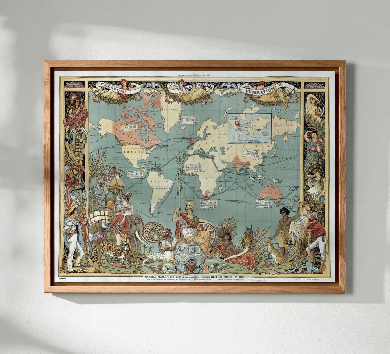 Imperial Federation Map of the World alu-dibond by Timeless Artworks