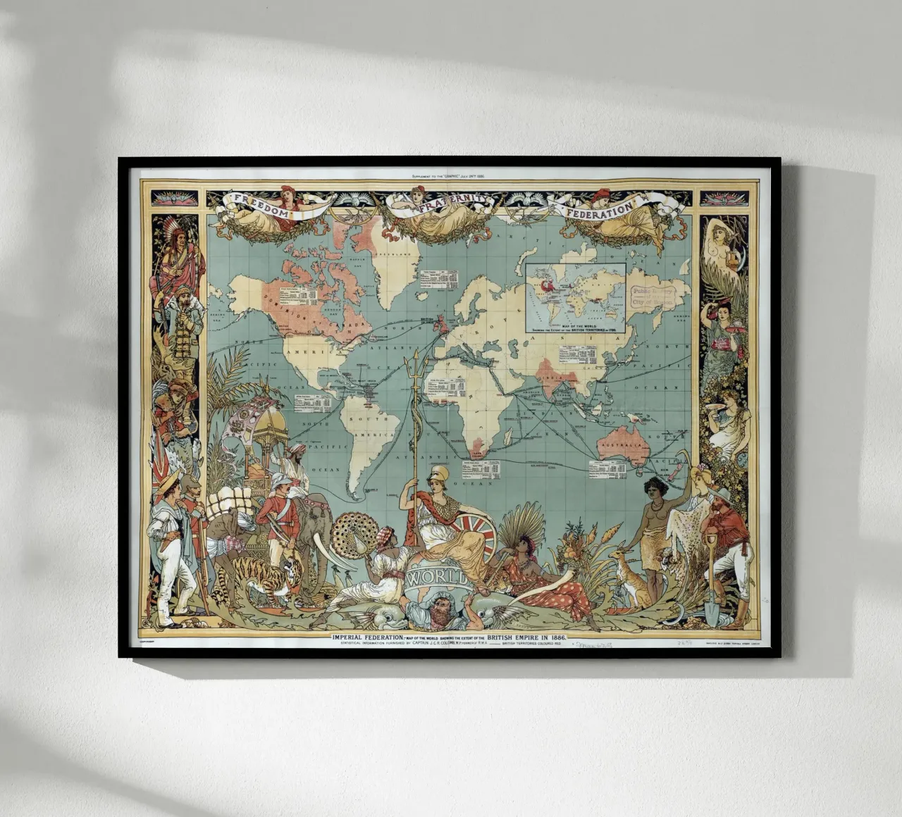 Imperial Federation Map of the World hahnemühle by Timeless Artworks