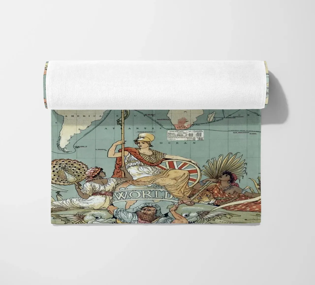 Imperial Federation Map of the World beach towel by Timeless Artworks
