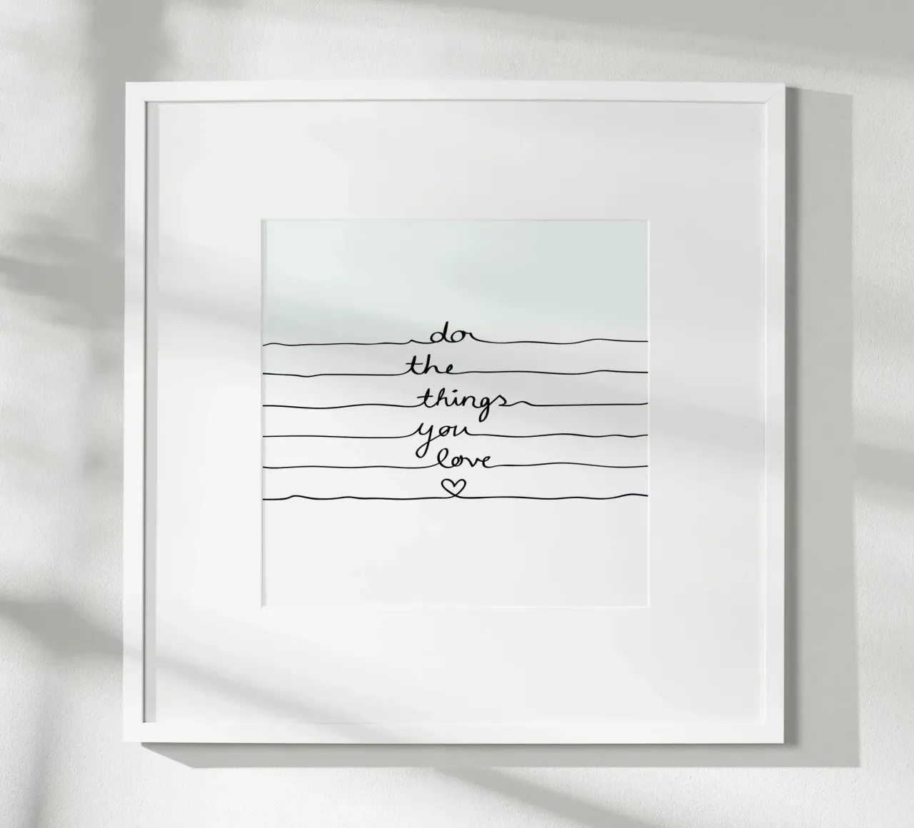 Do The Things You Love poster con telaio in legno da Mareike Böhmer