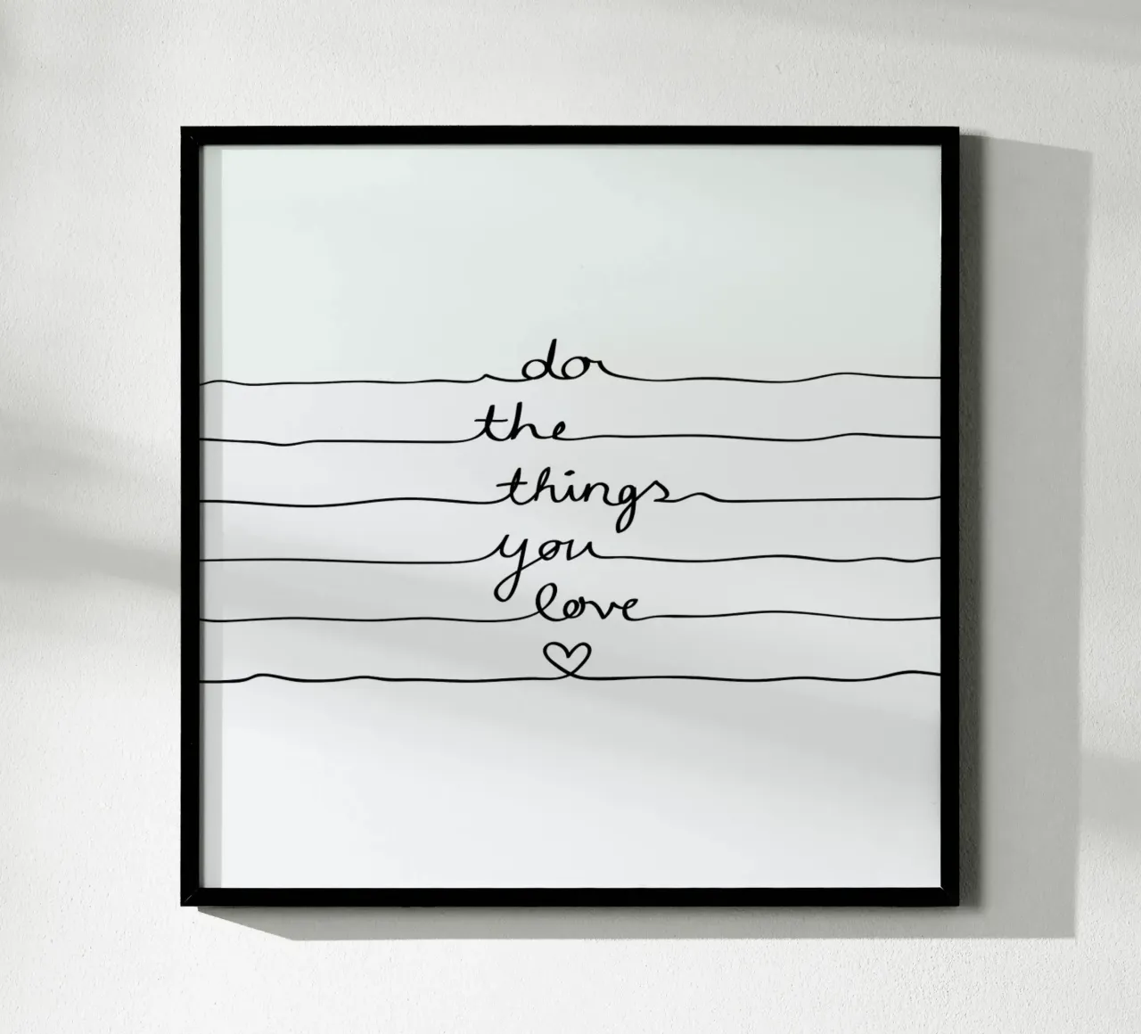 Do The Things You Love poster con telaio in legno da Mareike Böhmer