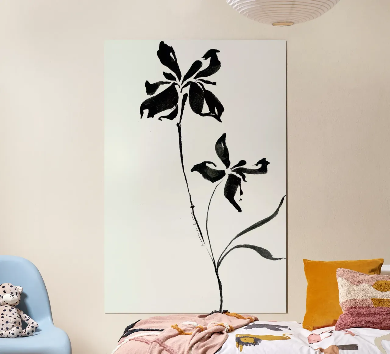 Orchid 3 poster con telaio in legno da Marina Guiu