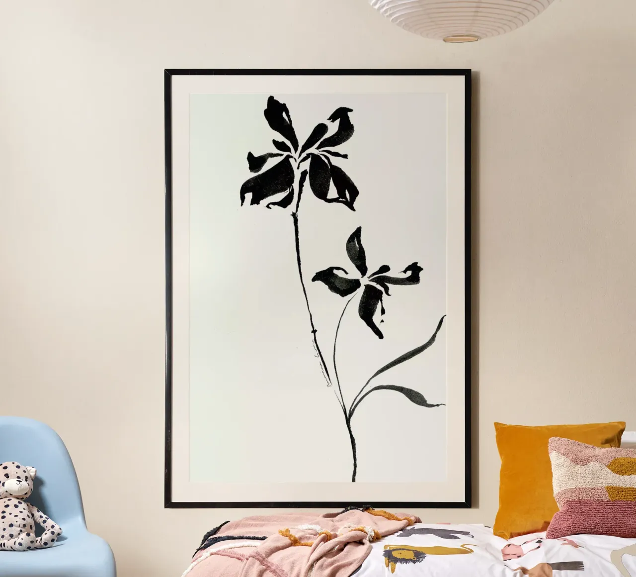 Orchid 3 poster con telaio in legno da Marina Guiu