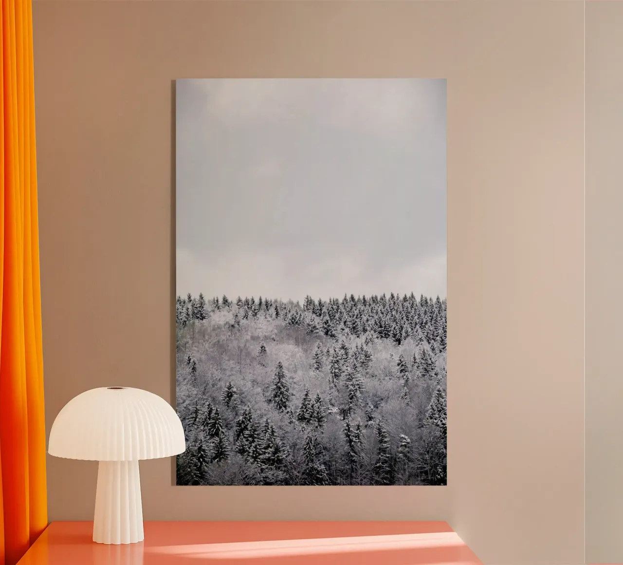 White Winter Forest acrylic glass by Studio Nahili
