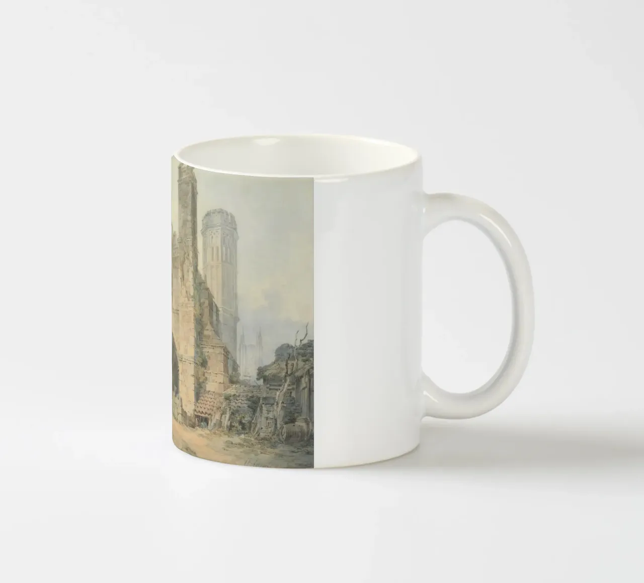 William Turner - Saint Augustine's Gate, Canterbury ceramic mug by Timeless Artworks