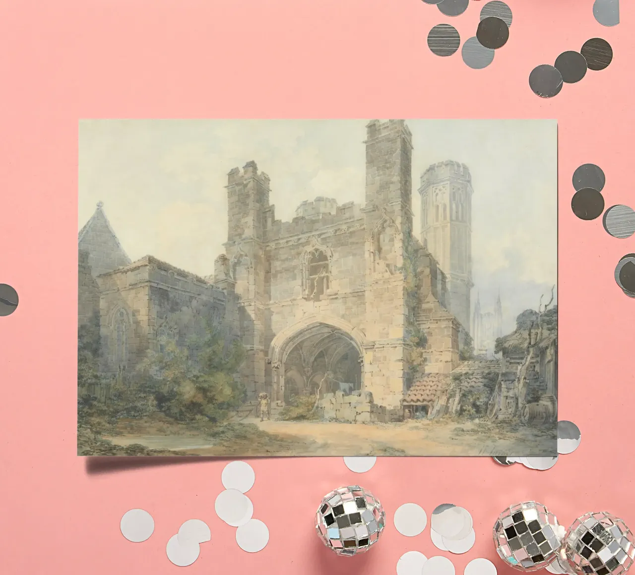 William Turner - Saint Augustine's Gate, Canterbury sticker sheet by Timeless Artworks