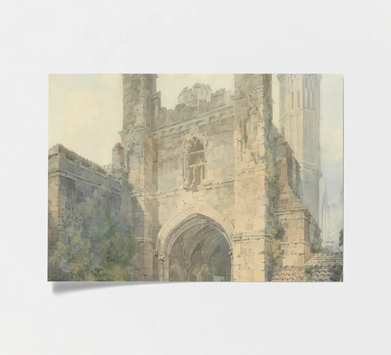 William Turner - Saint Augustine's Gate, Canterbury sticker sheet by Timeless Artworks