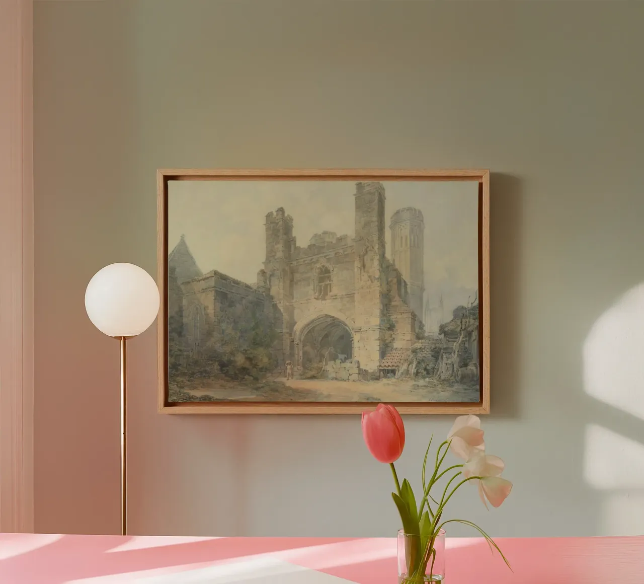 William Turner - Sint-Augustinuspoort, Canterbury canvas met Baklijst van Timeless Artworks