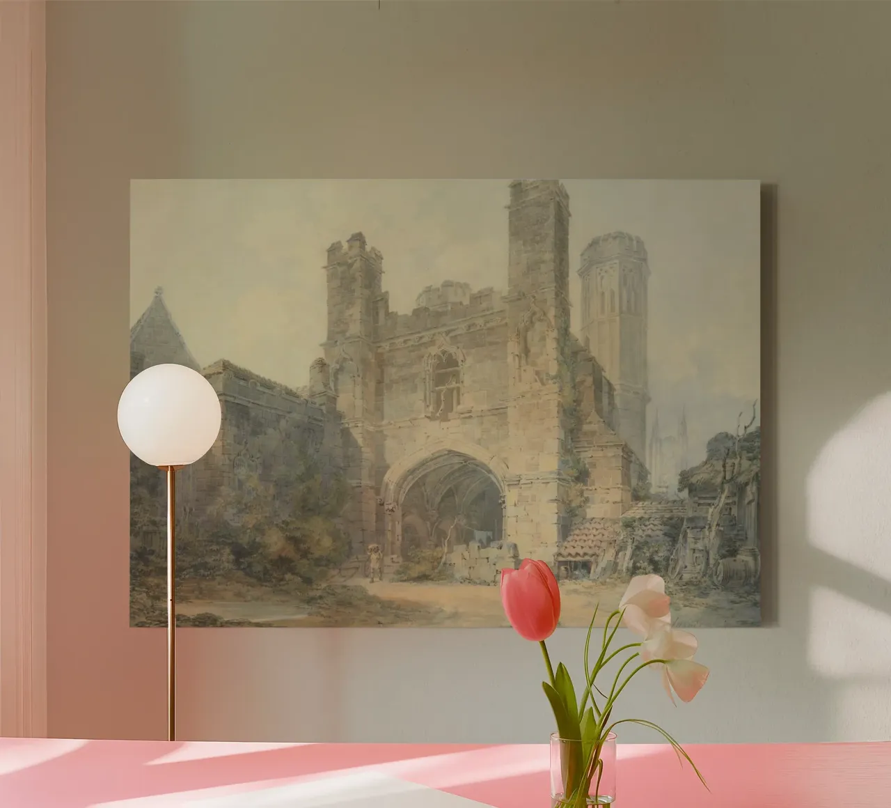 William Turner - Sint-Augustinuspoort, Canterbury canvas met Baklijst van Timeless Artworks