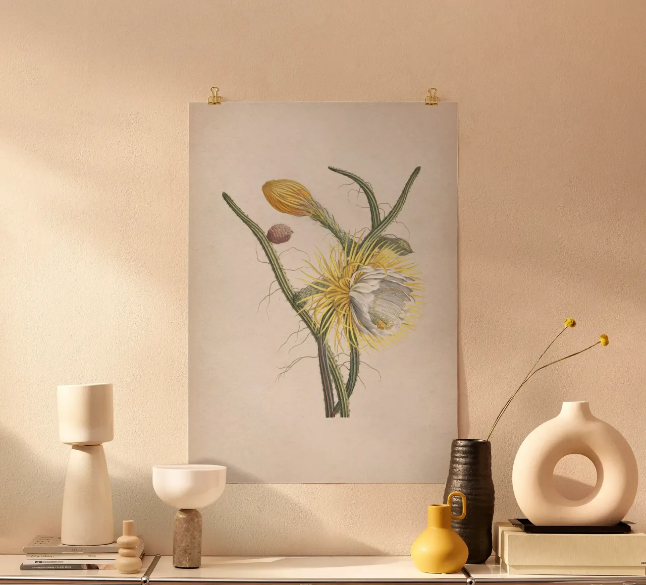 Vintage Ehret 1 Cereus Gracilis poster con telaio in plastica da Vintage Print Collection