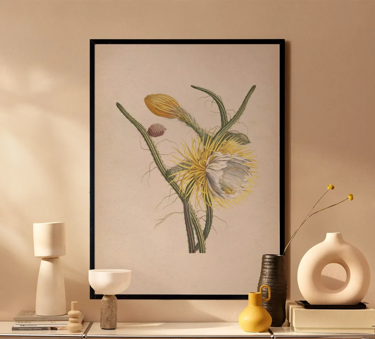 Vintage Ehret 1 Cereus Gracilis poster con telaio in plastica da Vintage Print Collection