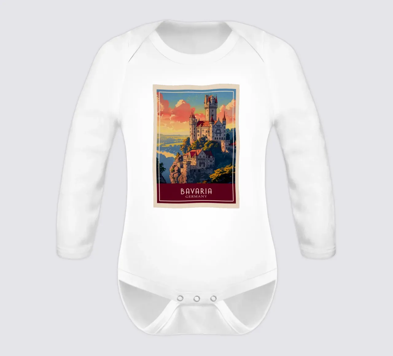 Bavaria Germany long-sleeve baby romper by Travelstudio