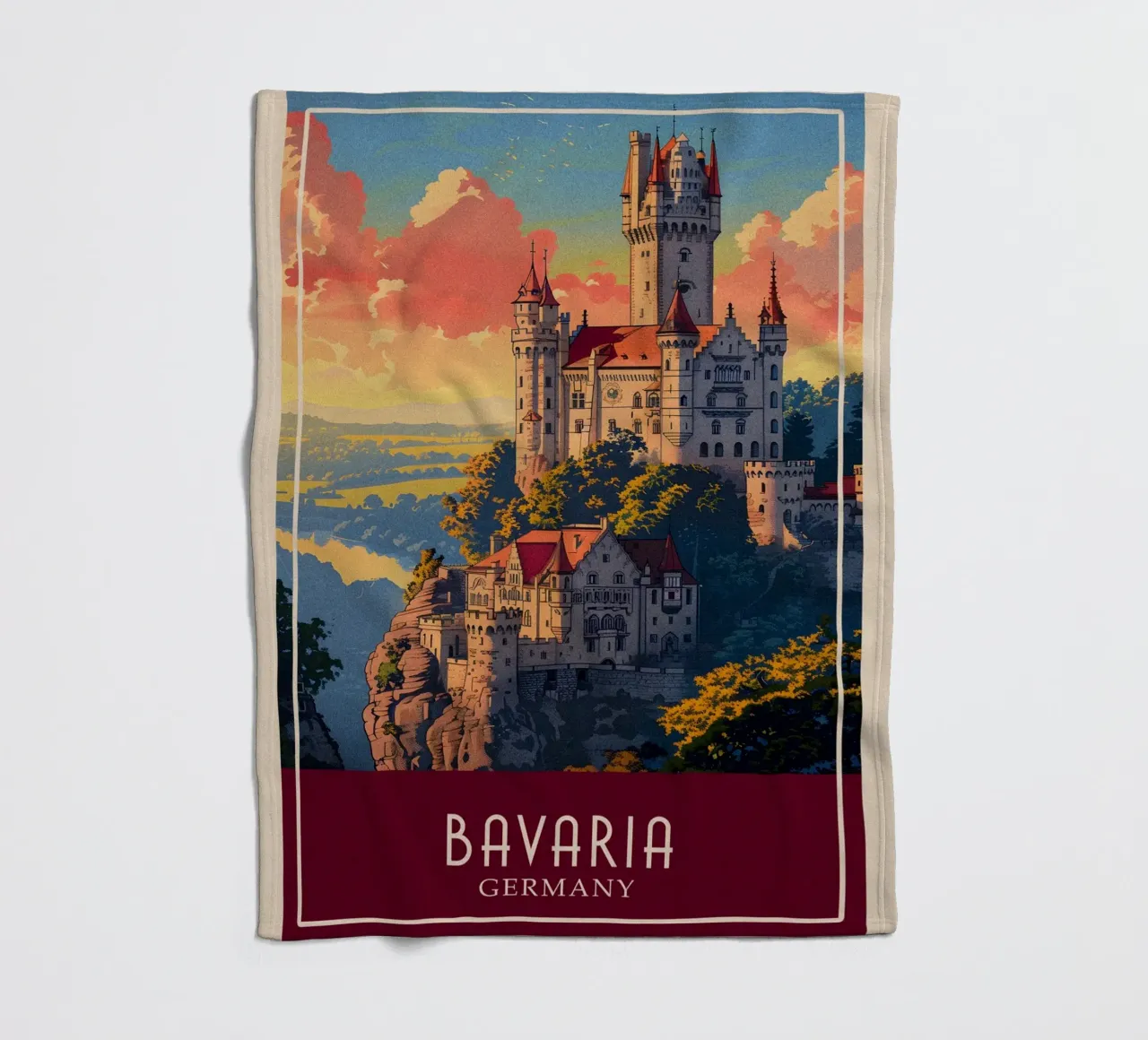 Bavaria Germany fleece blanket by Travelstudio