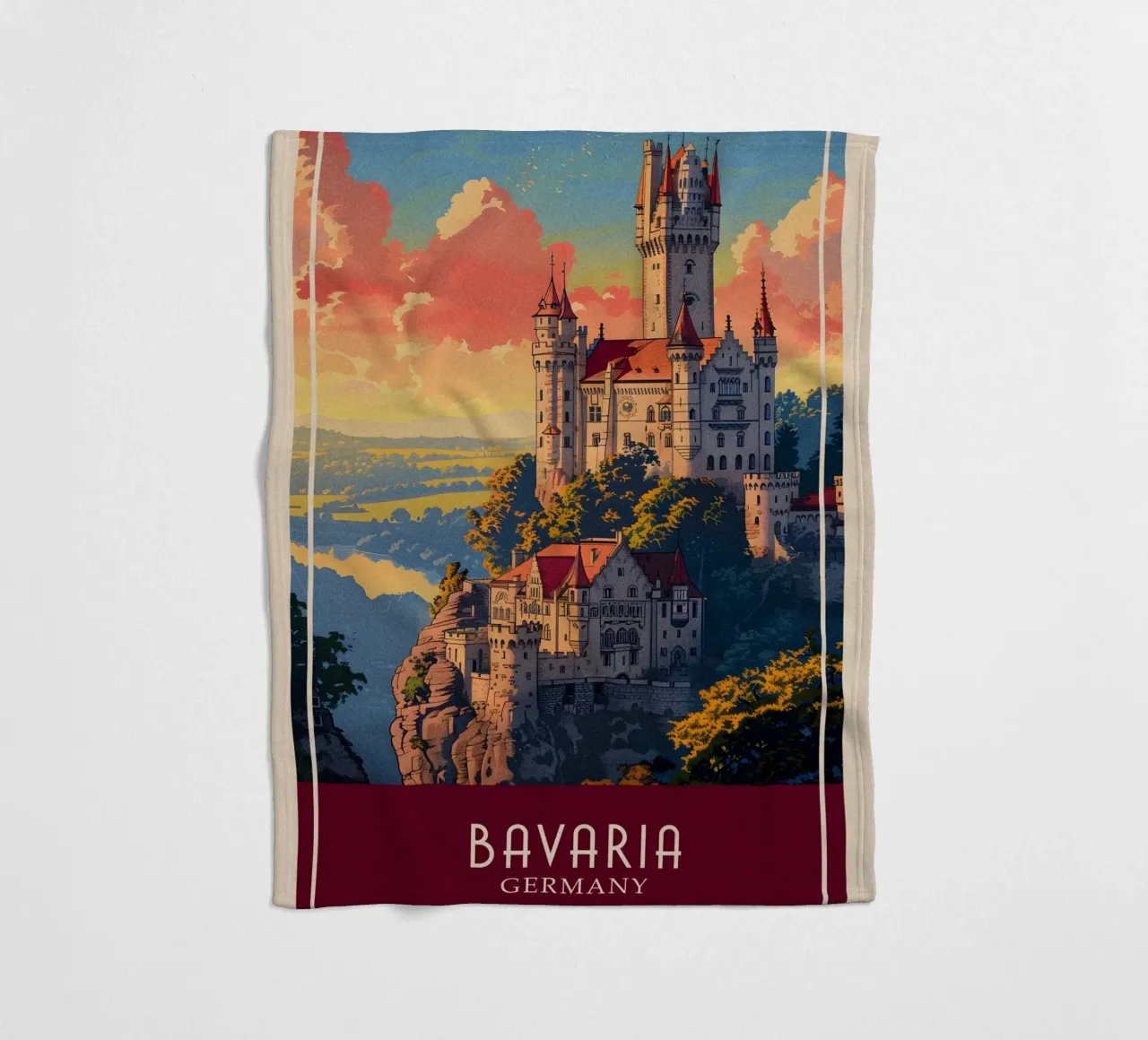 Bavaria Germany fleece blanket by Travelstudio