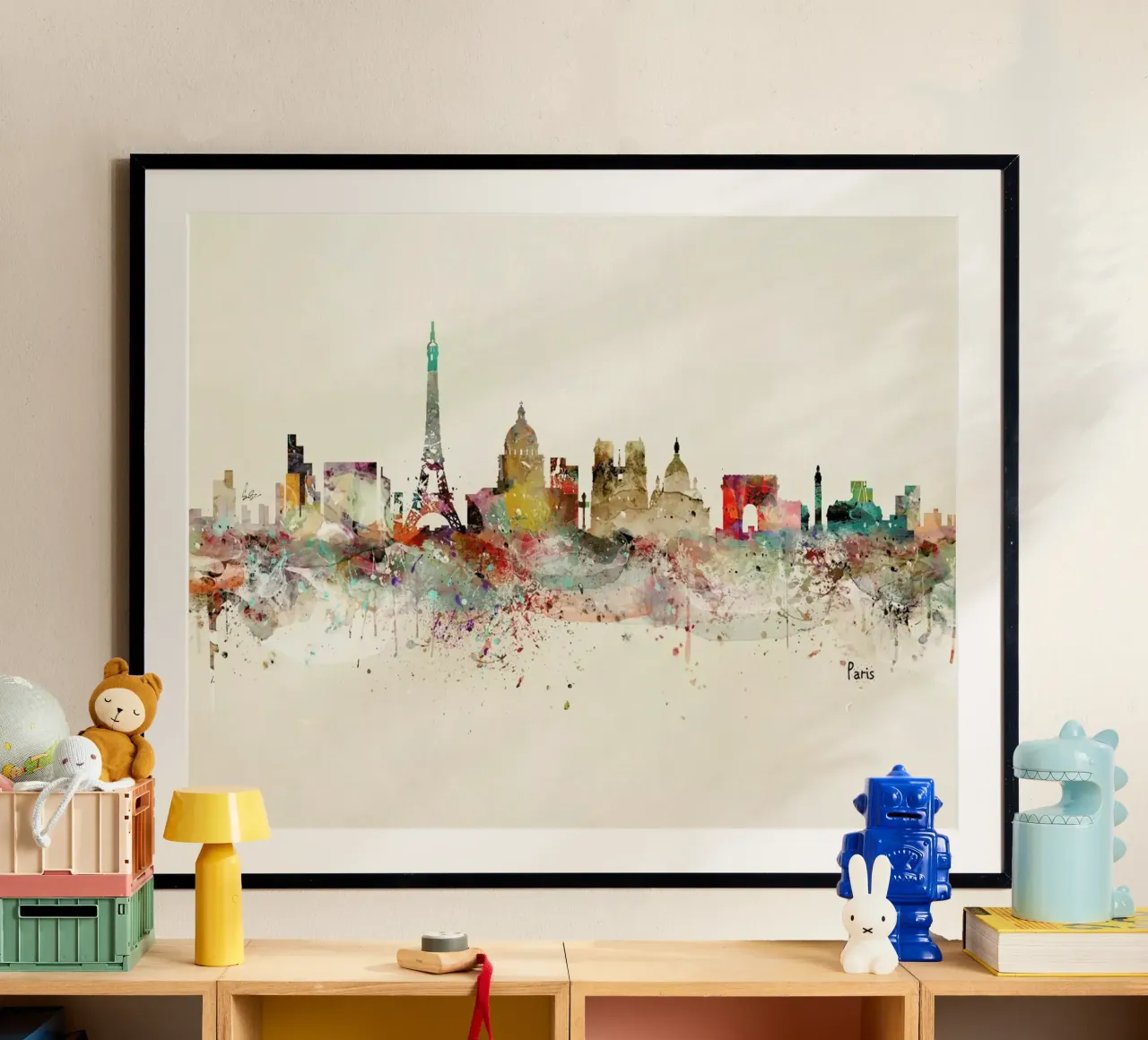 Paris poster con telaio in legno da Brian Buckley