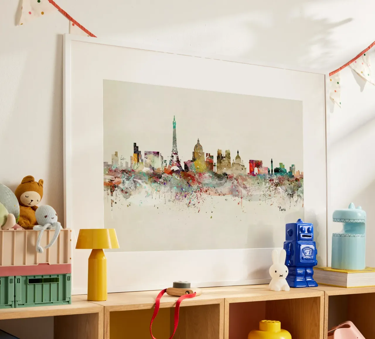 Paris poster con telaio in legno da Brian Buckley