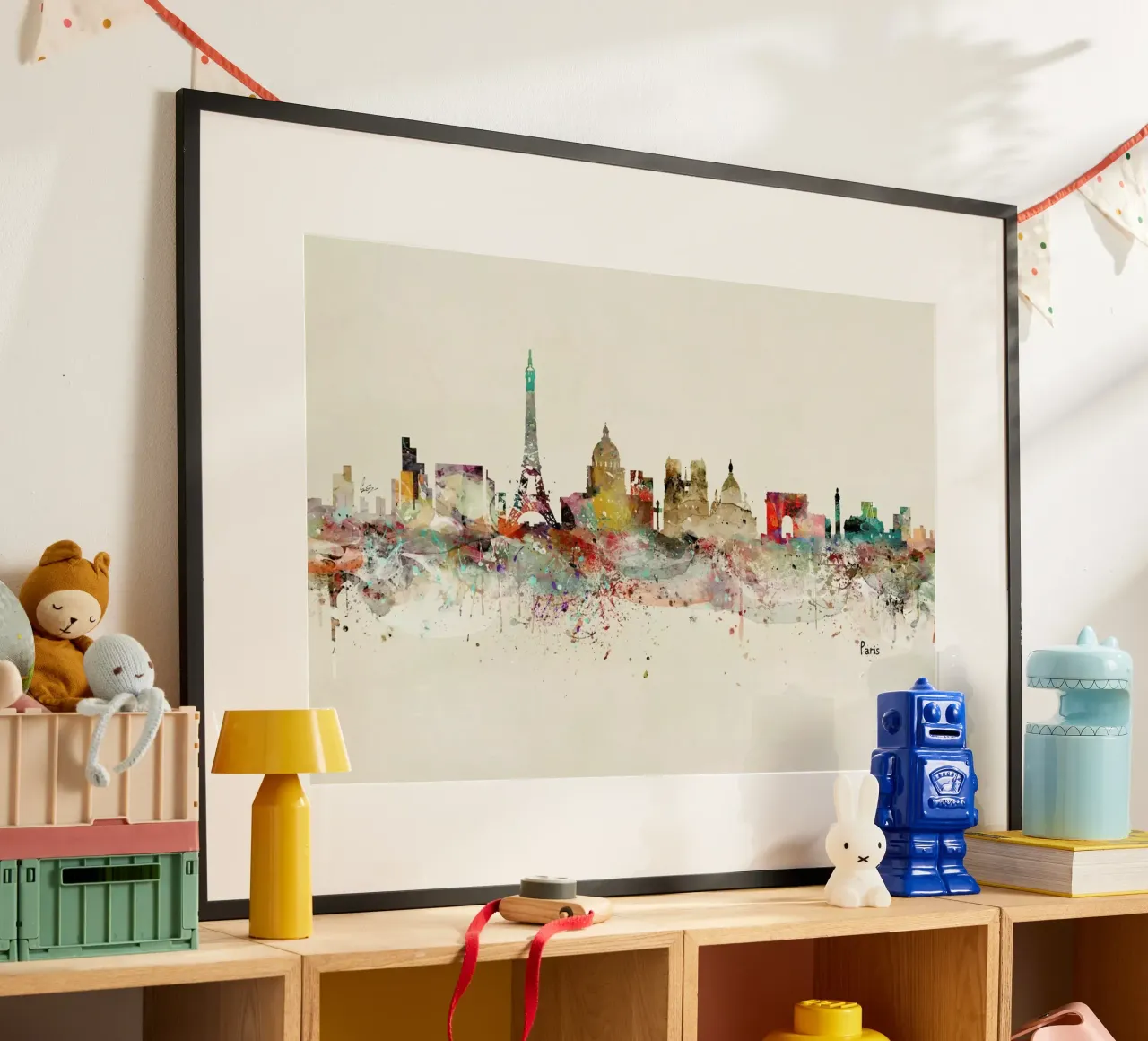 Paris poster con telaio in legno da Brian Buckley