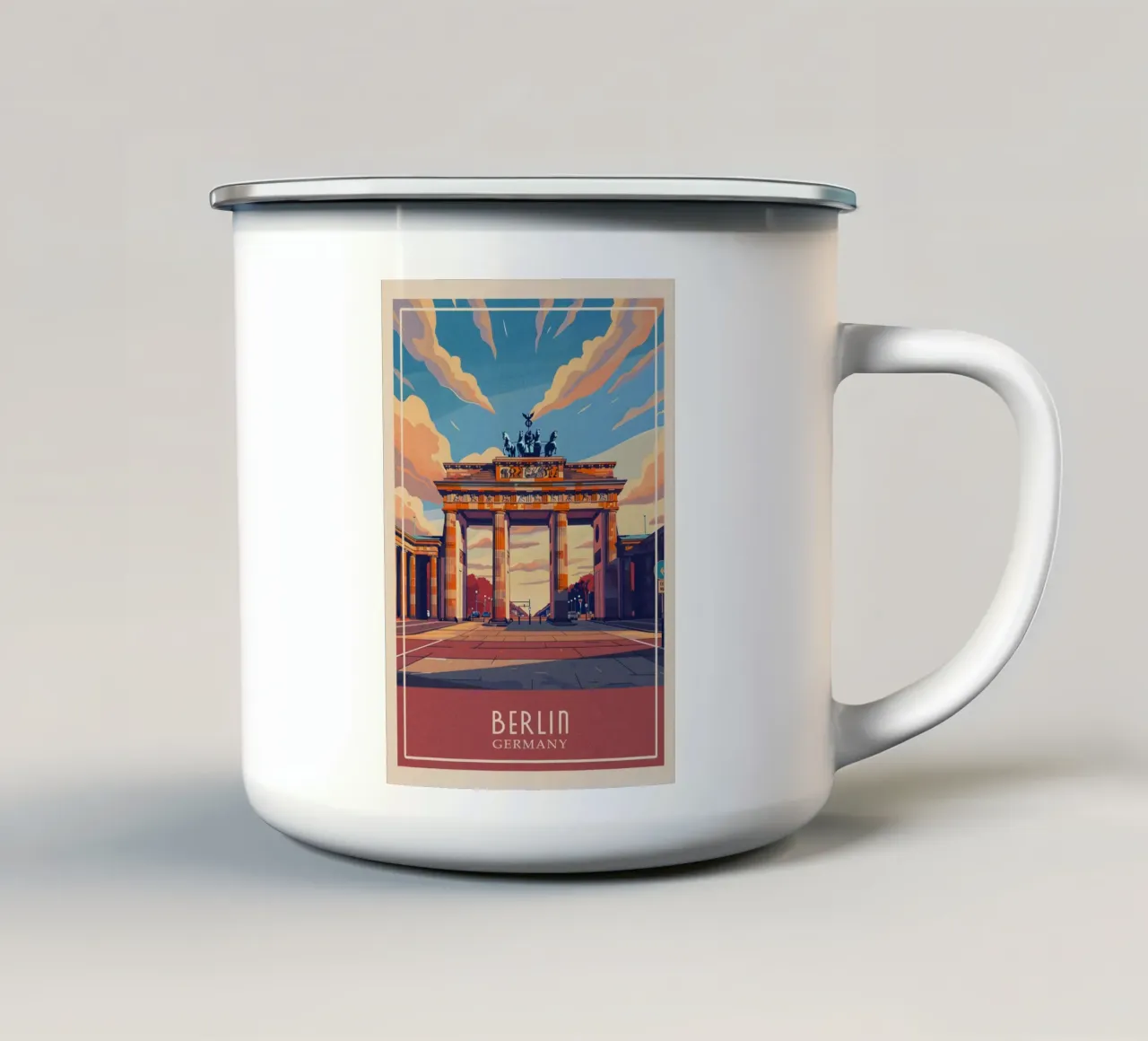 Berlin Germany tazza in smalto da Travelstudio