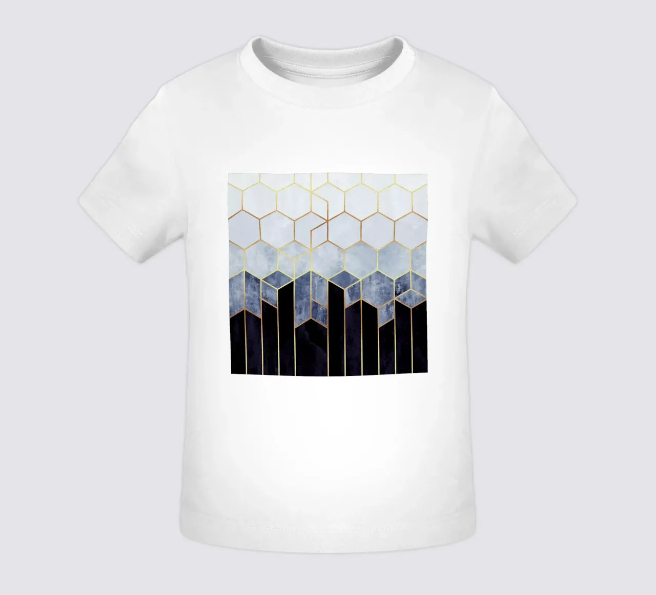 Soft Blue Hexagon maglietta neonato da Elisabeth Fredriksson