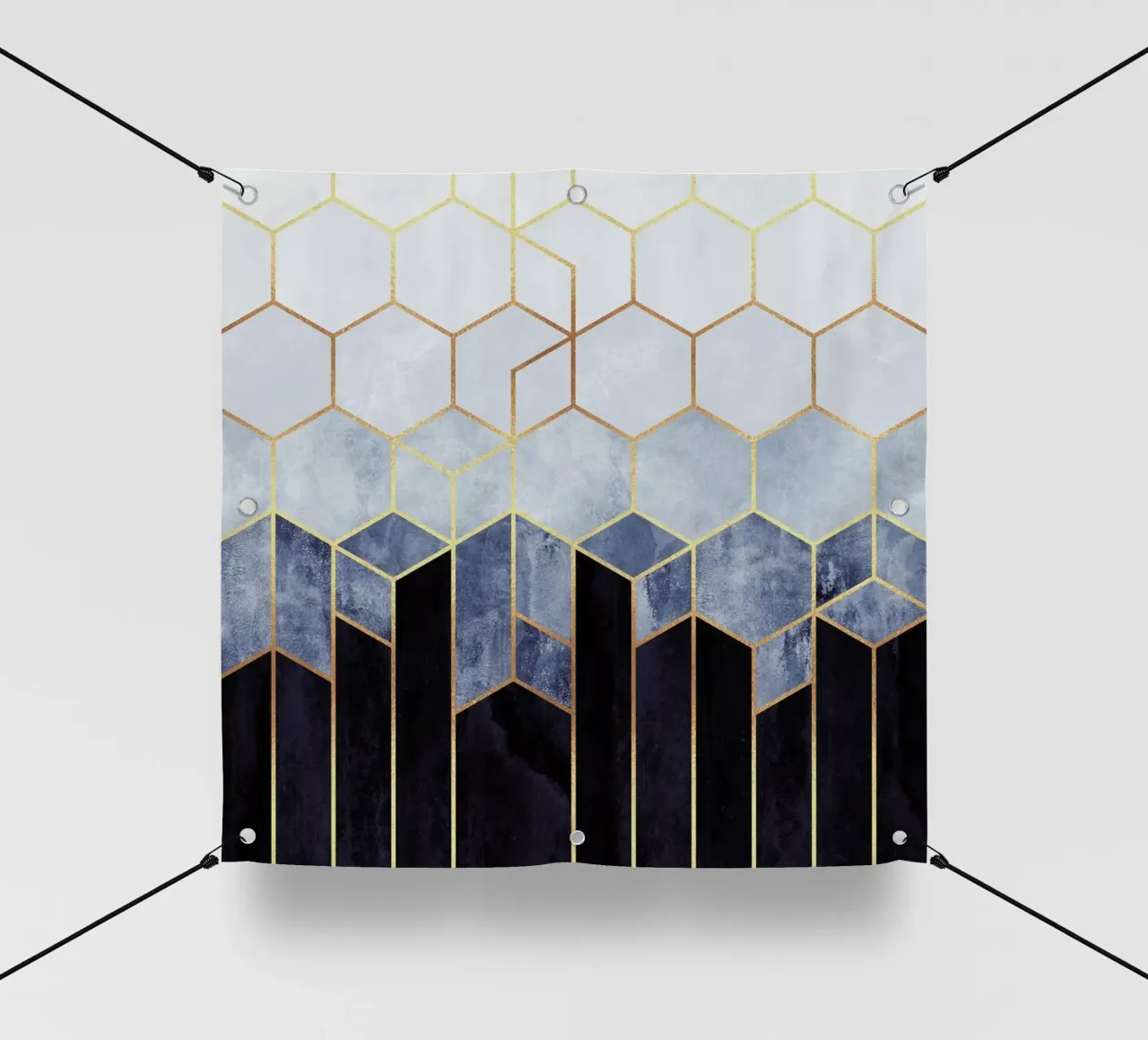 Soft Blue Hexagon telo in pvc da Elisabeth Fredriksson