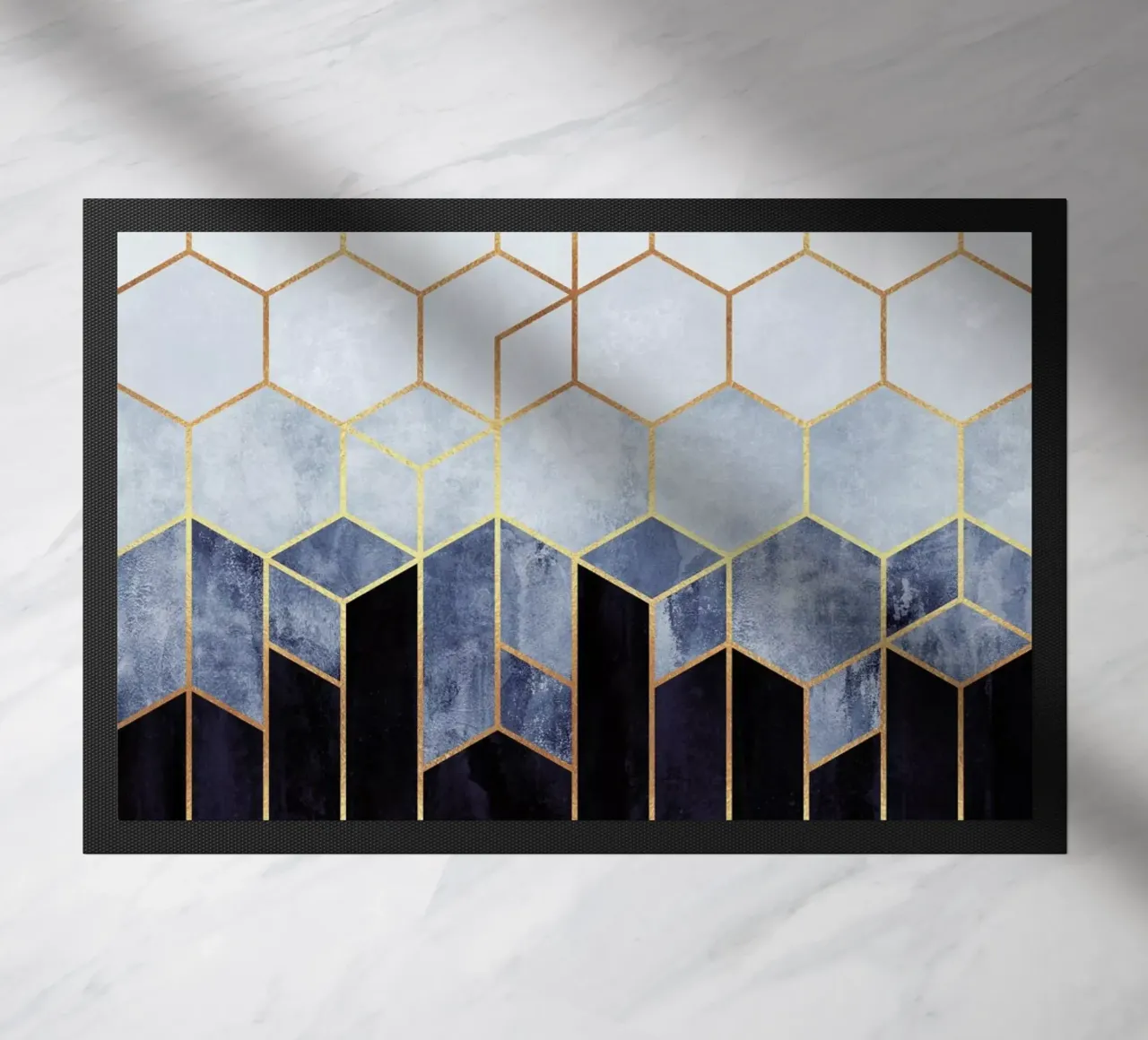 Soft Blue Hexagon zerbino da Elisabeth Fredriksson