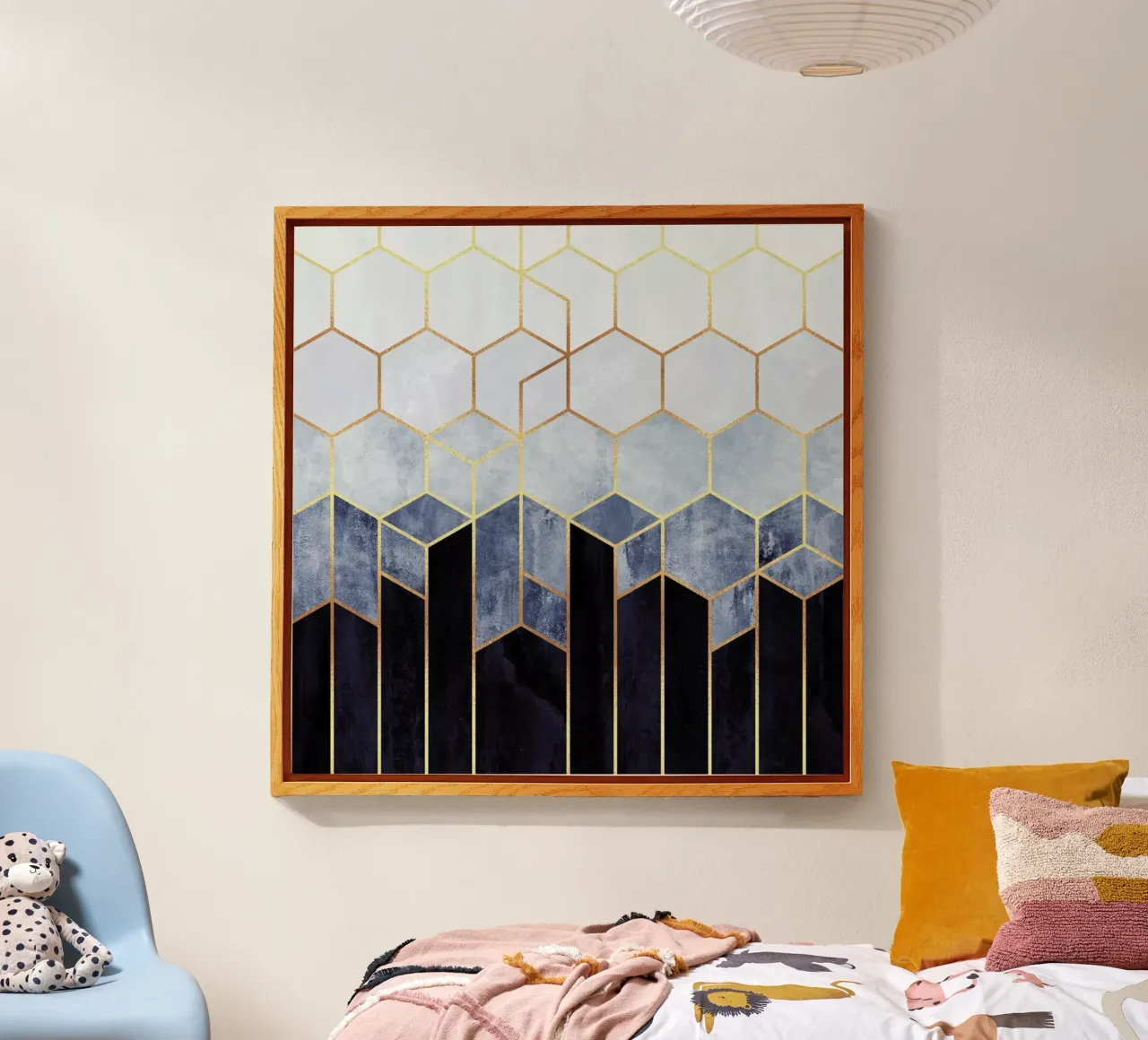 Soft Blue Hexagon plexiglass da Elisabeth Fredriksson
