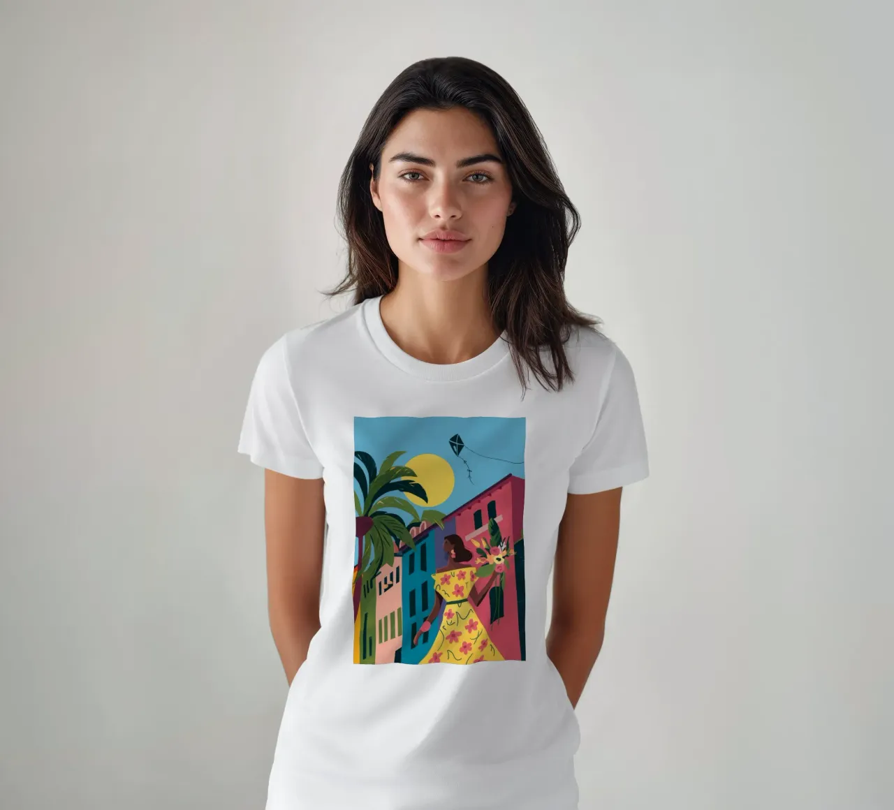 Passeggiata crepuscolare dorata t-shirt da Prism Palette
