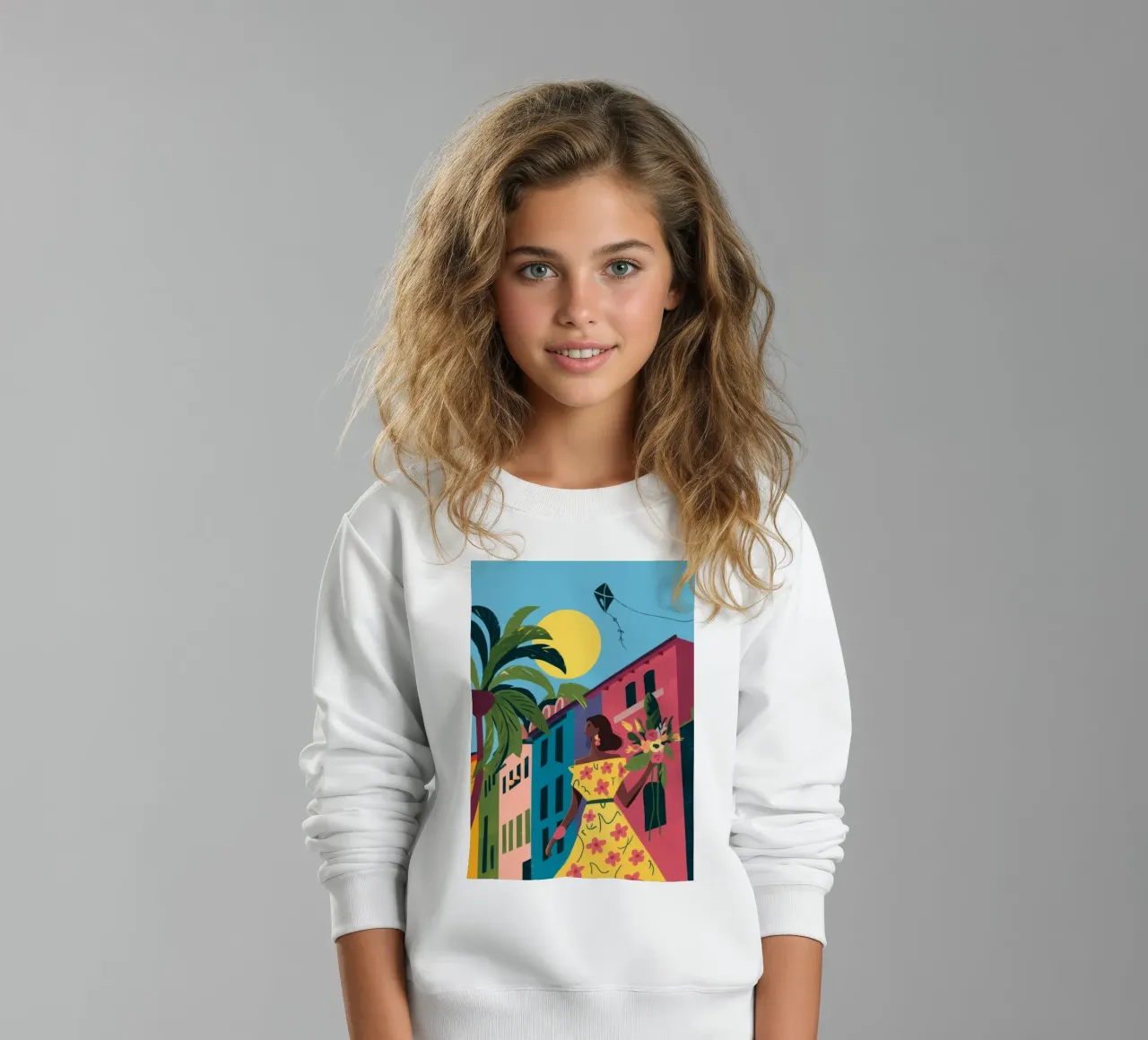 Golden Twilight Stroll Kinder Sweatshirt von Prism Palette