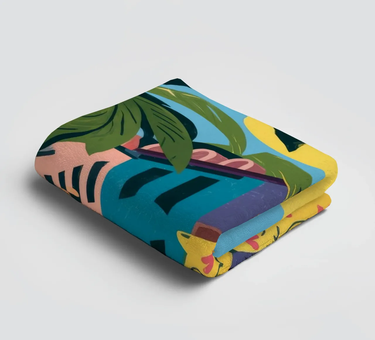 Golden Twilight Stroll towel by Prism Palette