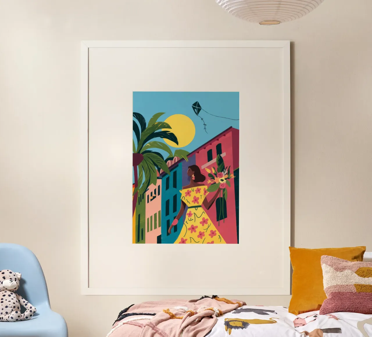 Passeggiata crepuscolare dorata poster da Prism Palette